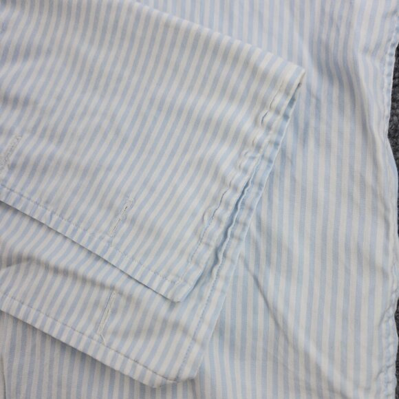 Thomas Pink Long Sleeve Button Up Cotton Ireland Blue Striped Superfine 17 34 - Picture 14 of 16